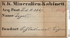 Etiketten zu Topas (NHMW-MIN-Au382)